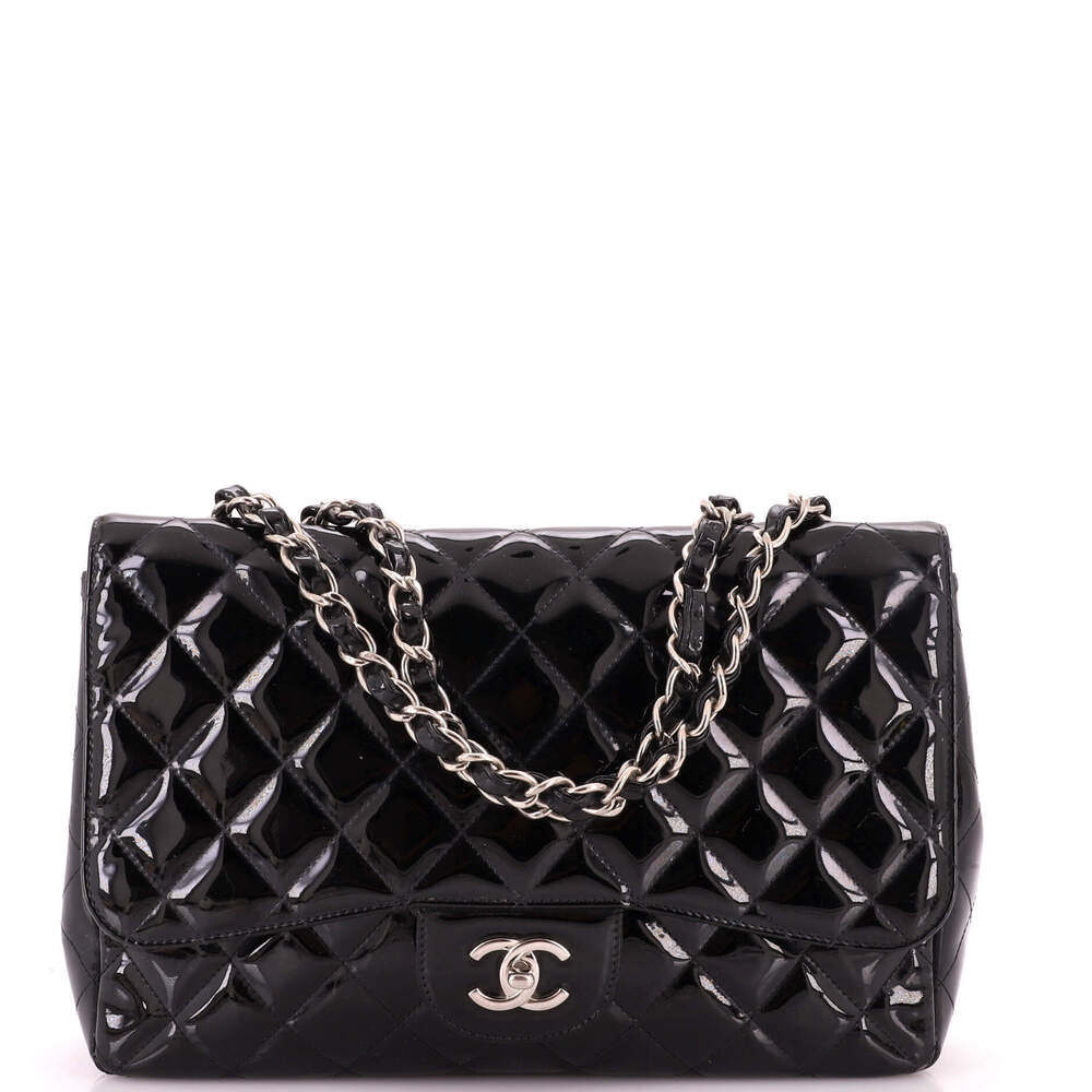 Chanel Jumbo Classic Single Flap Bag Quilted Patent